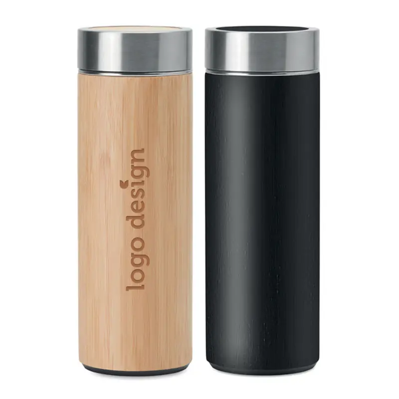 Gourde isotherme en bambou personnalisée