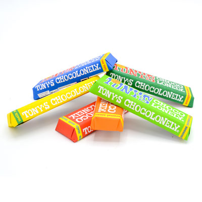 Tablette Tony's Chocolonely 50 g avec emballage personnalisé