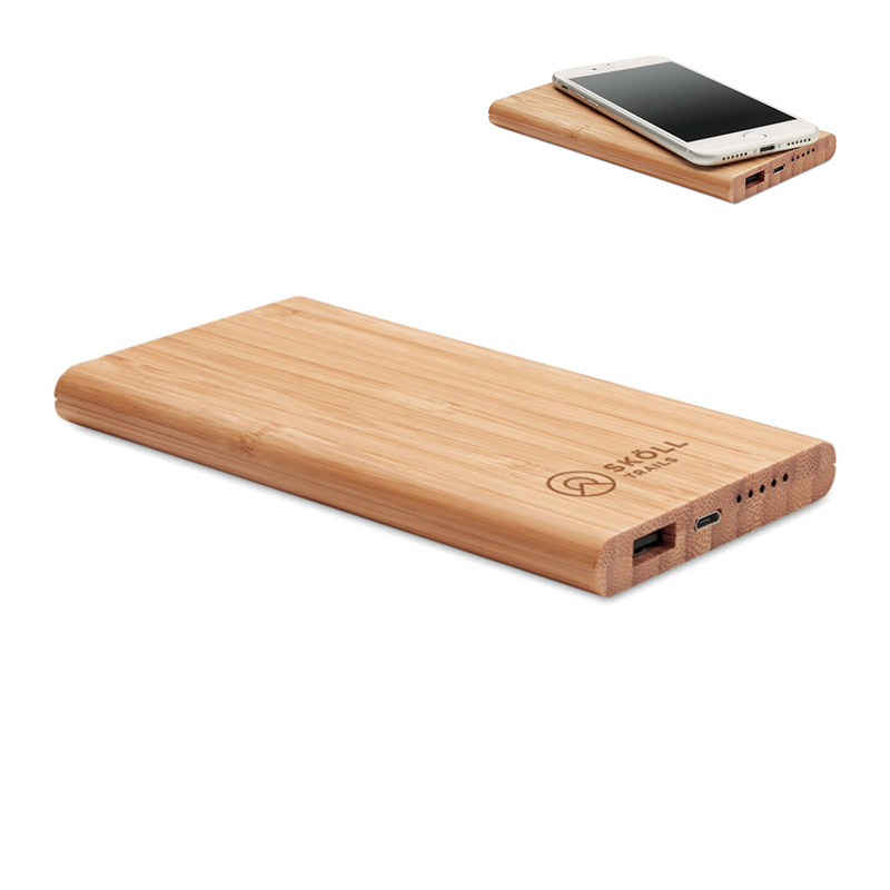 Powerbank en bambou XL