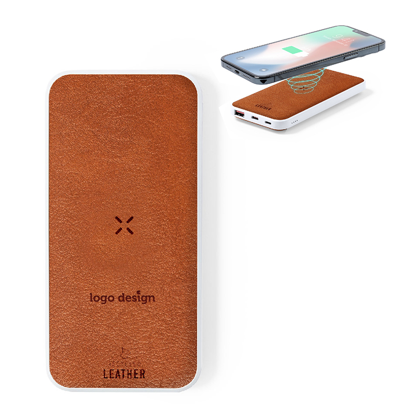 Powerbank en cuir recyclé