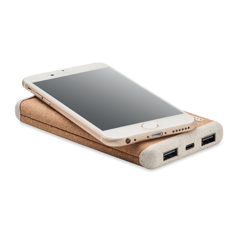 Powerbank en liège et paille de seigle - image 2
