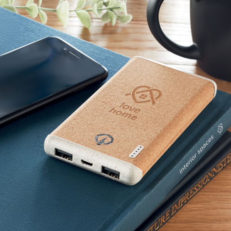Powerbank en liège et paille de seigle - image 3
