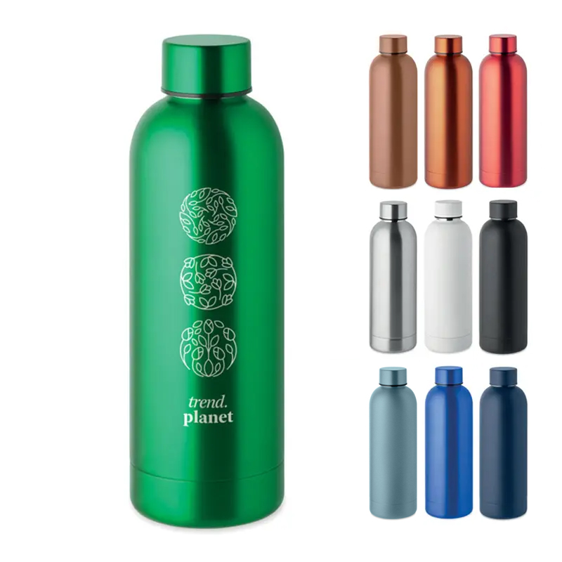 Bouteille double paroi en acier inoxydable recyclé