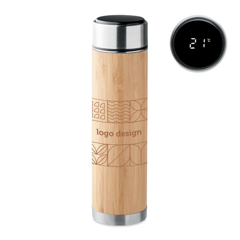 Bouteille thermos double paroi LED
