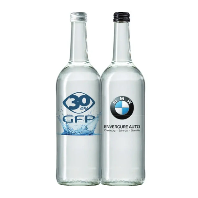 Bouteille en verre 750 ml avec eau