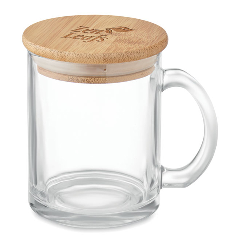 Tasse avec couvercle en bambou