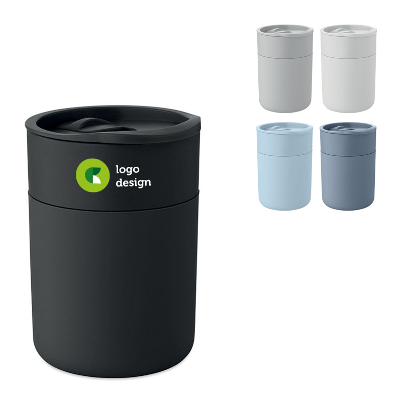 PP gobelet avec couvercle coulissant