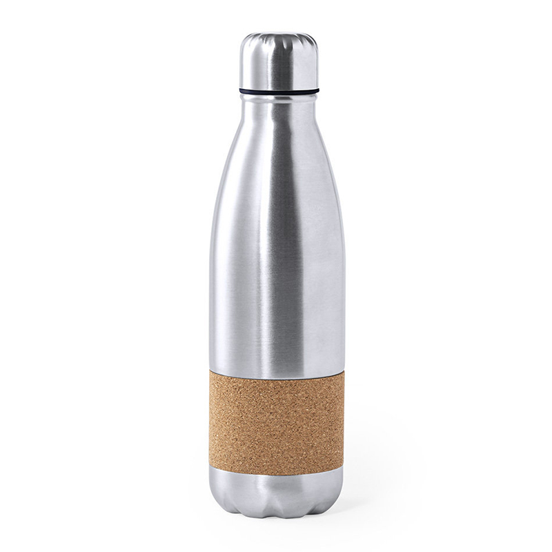 Bouteille en inox avec bouchon en liège - image 4