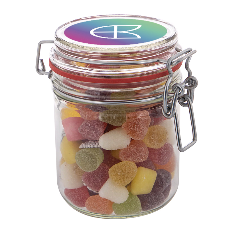 Pot en verre avec bonbons