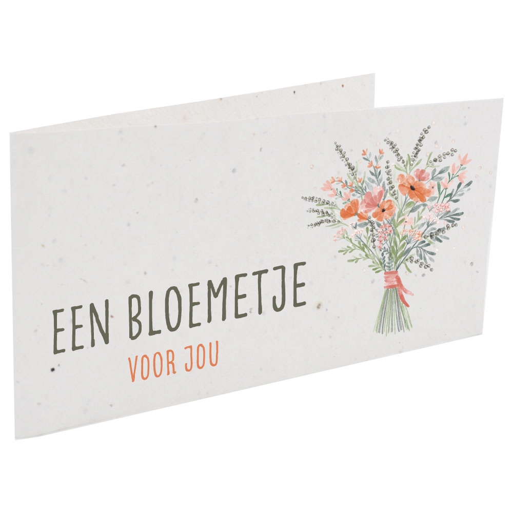 Carte en papier ensemencé format paysage