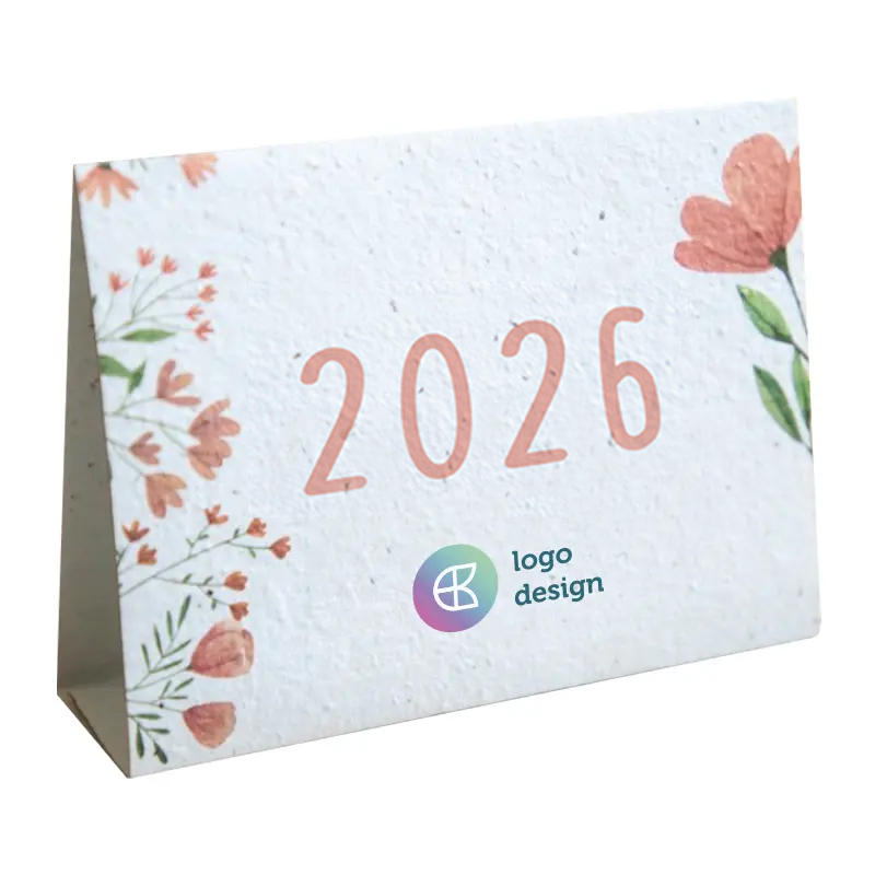Calendrier de bureau en papier ensemencé