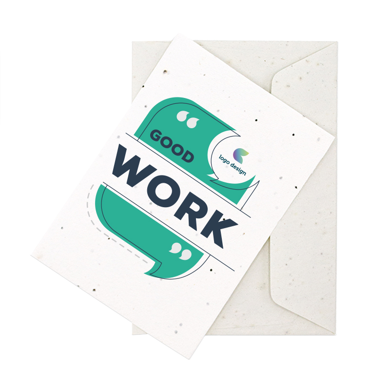 Carte en papier ensemencé A6