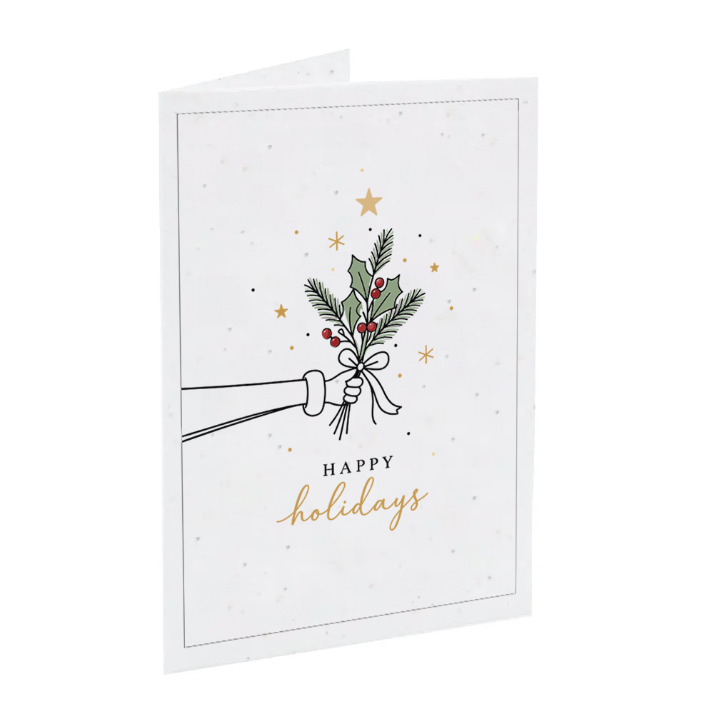 Carte de Noël en papier ensemencé