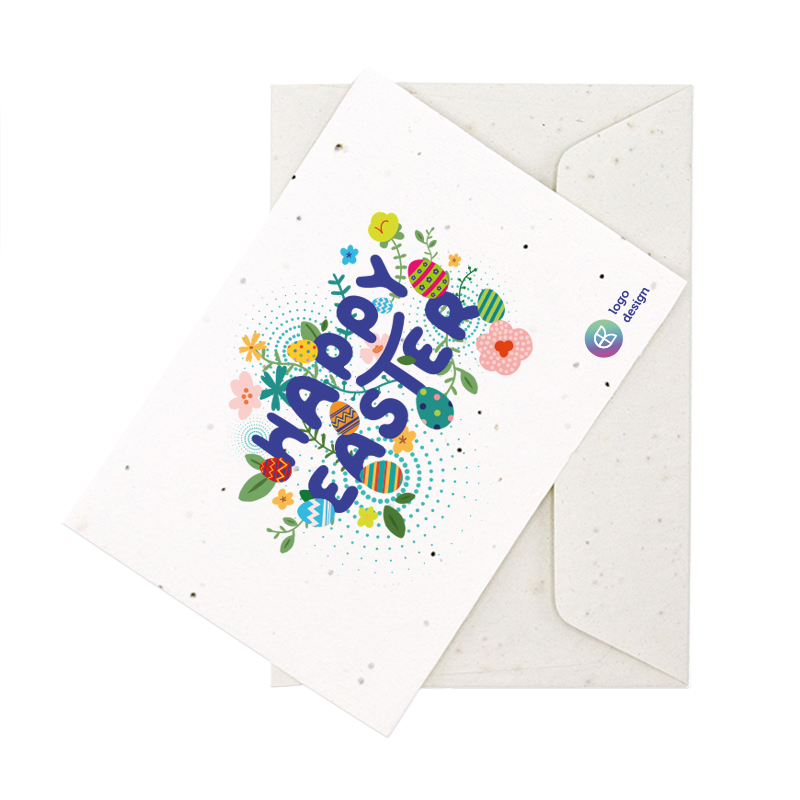 Carte de Pâques en papier à semences A6