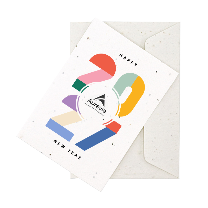 Carte de Noël en papier ensemencé A6