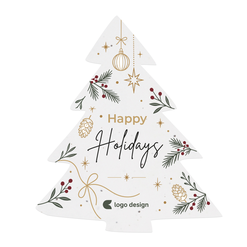 Sapin de Noël en papier ensemencé A5