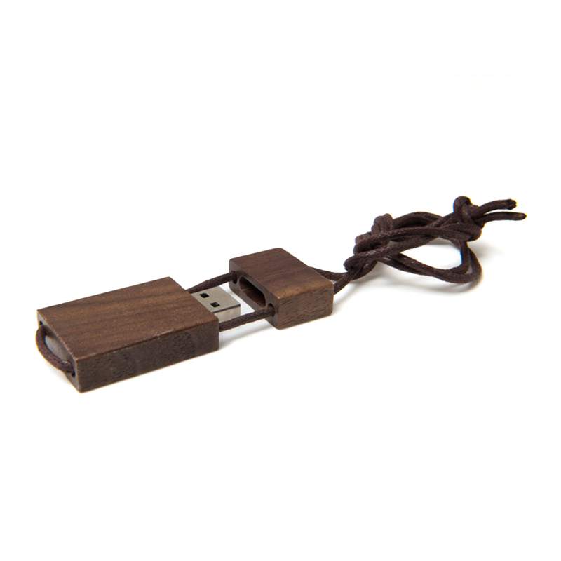 Clé USB en bois avec cordon - image 2