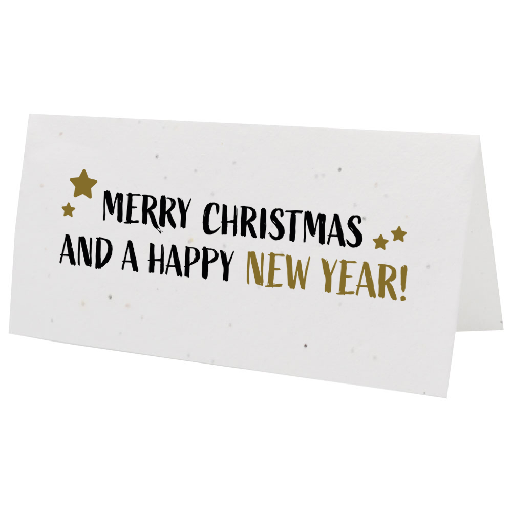 Carte de Noël pliée en papier ensemencé - image 3