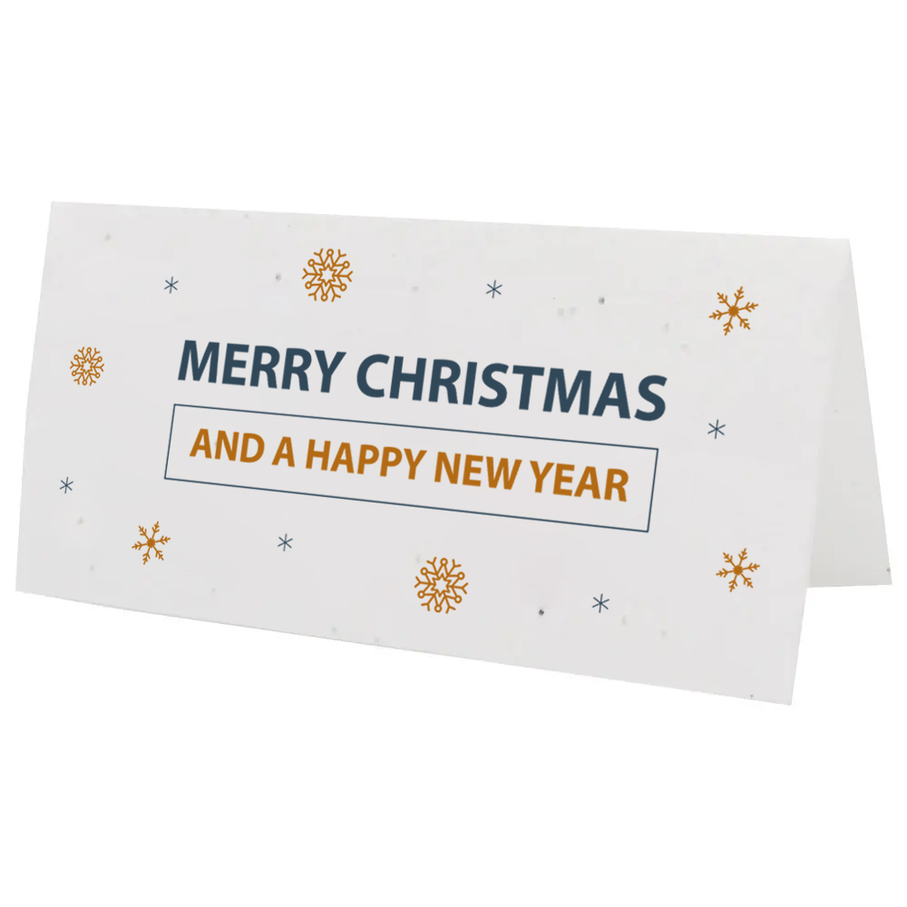 Carte de Noël pliée en papier ensemencé