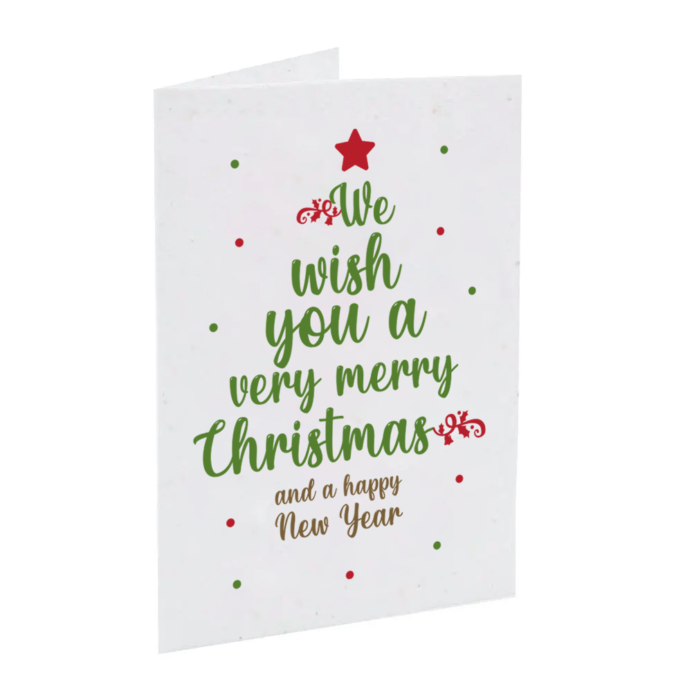 Carte de Noël en papier ensemencé A5