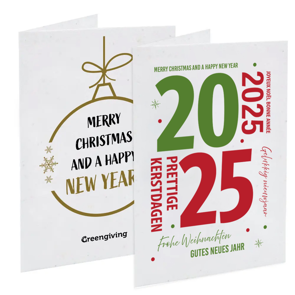 Carte de Noël en papier ensemencé