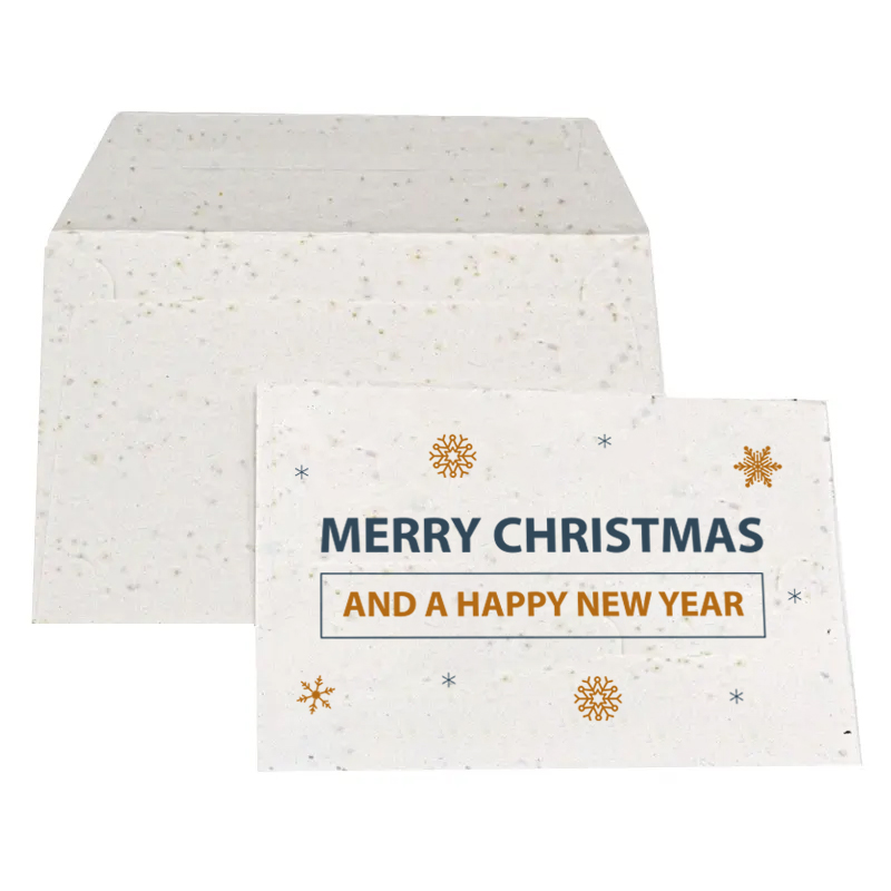 Carte de Noël en papier ensemencé A5