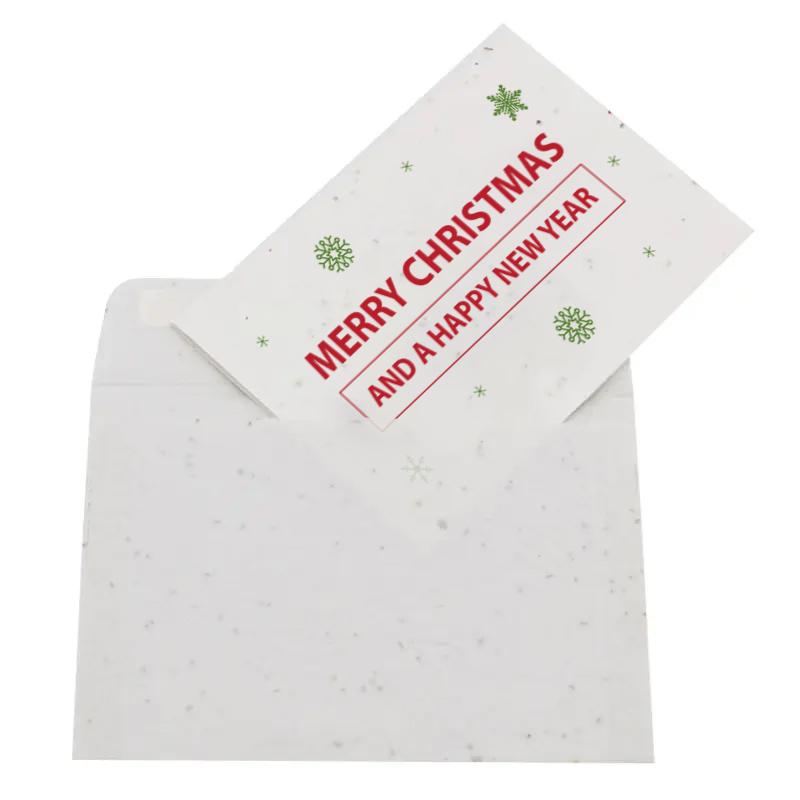 Carte de Noël en papier ensemencé A6
