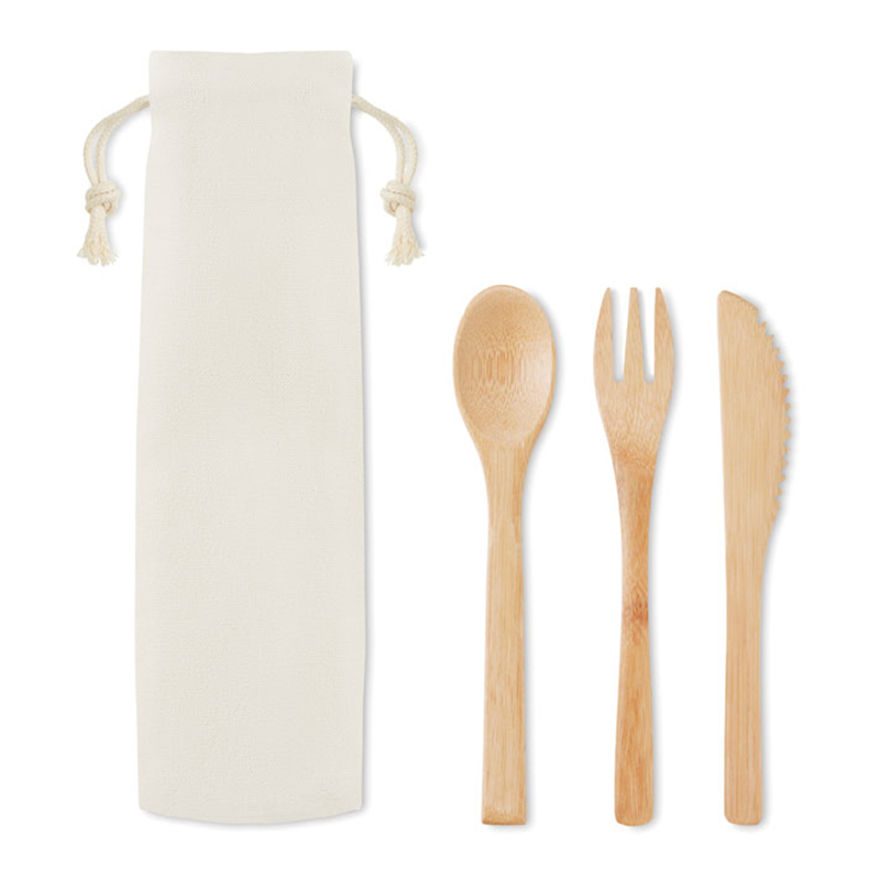 Set de couverts réutilisables en bambou - image 3