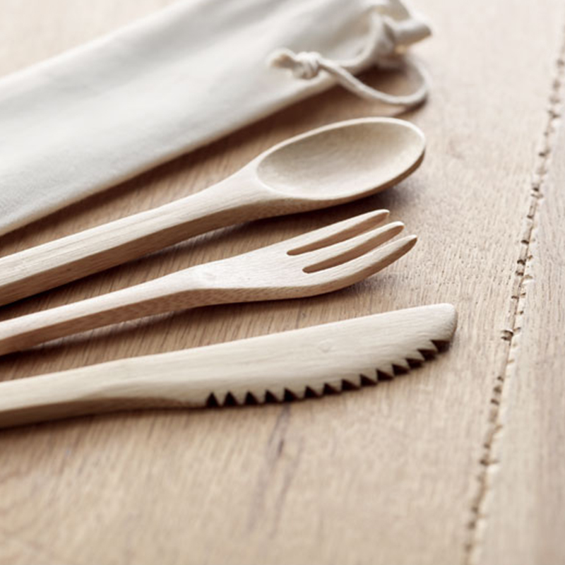 Set de couverts réutilisables en bambou - image 2