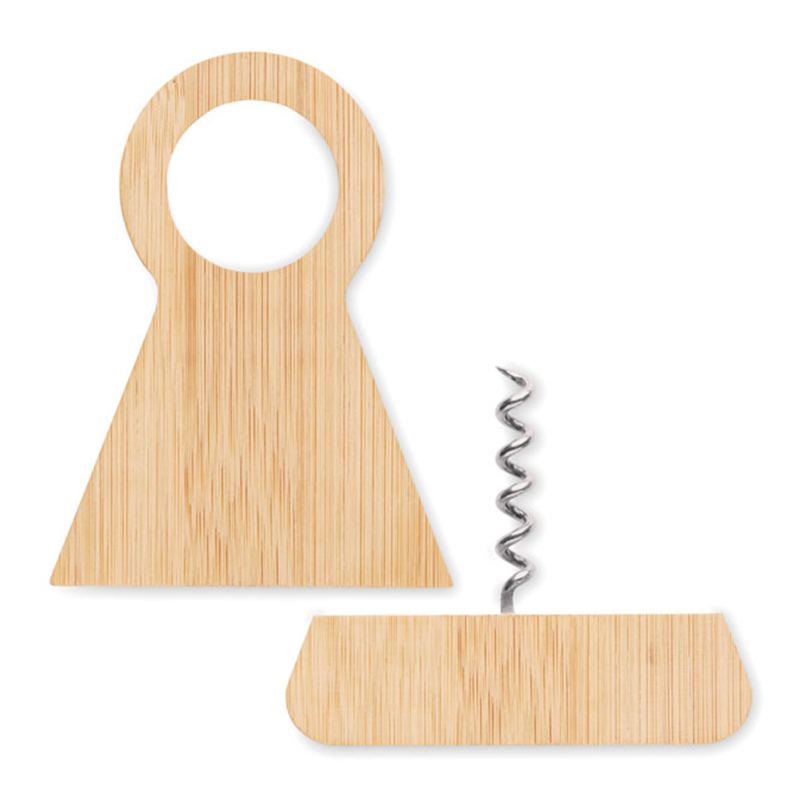 Porte-bouteille 2-en-1 en bambou - image 2