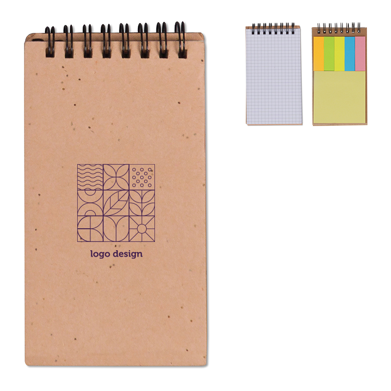Carnet de notes en papier à graines