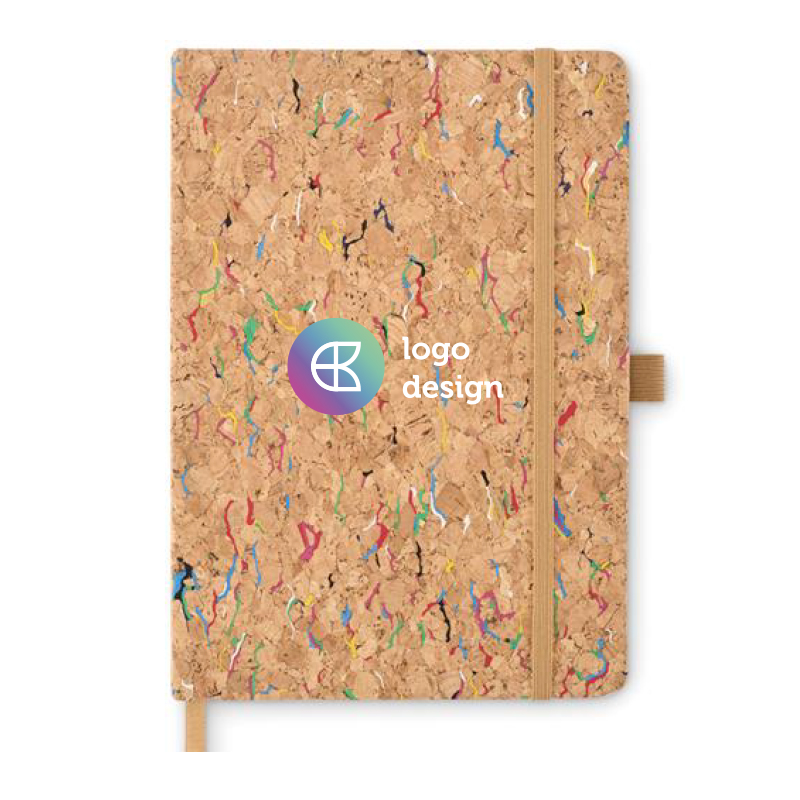 Carnet de notes en liège coloré