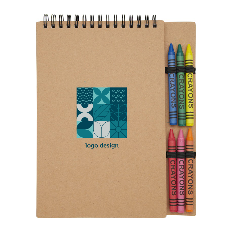 Carnet de notes avec set de craies