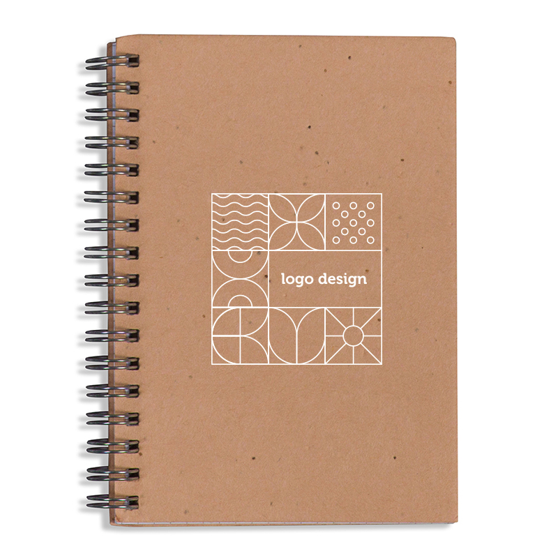 Carnet à spirale en papier à graines