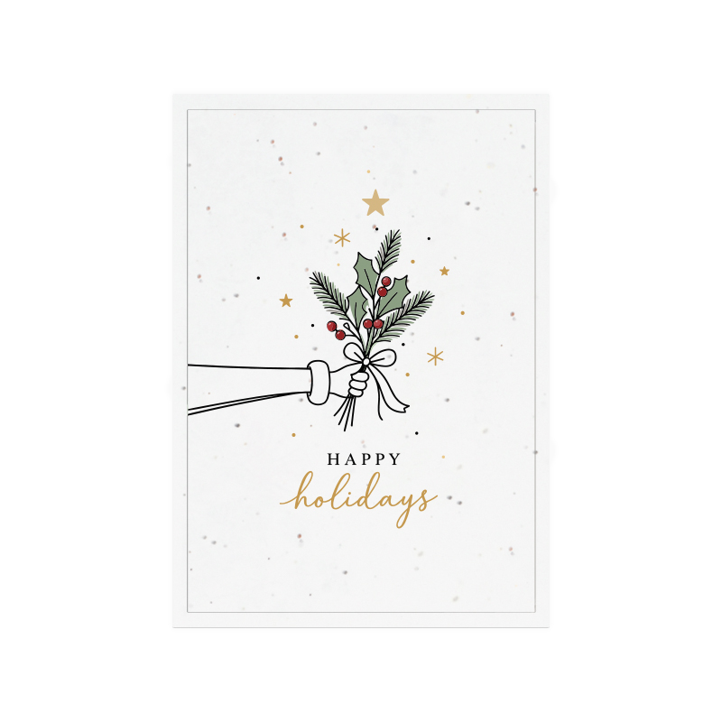 Carte de Noël en papier ensemencé A6 - image 2