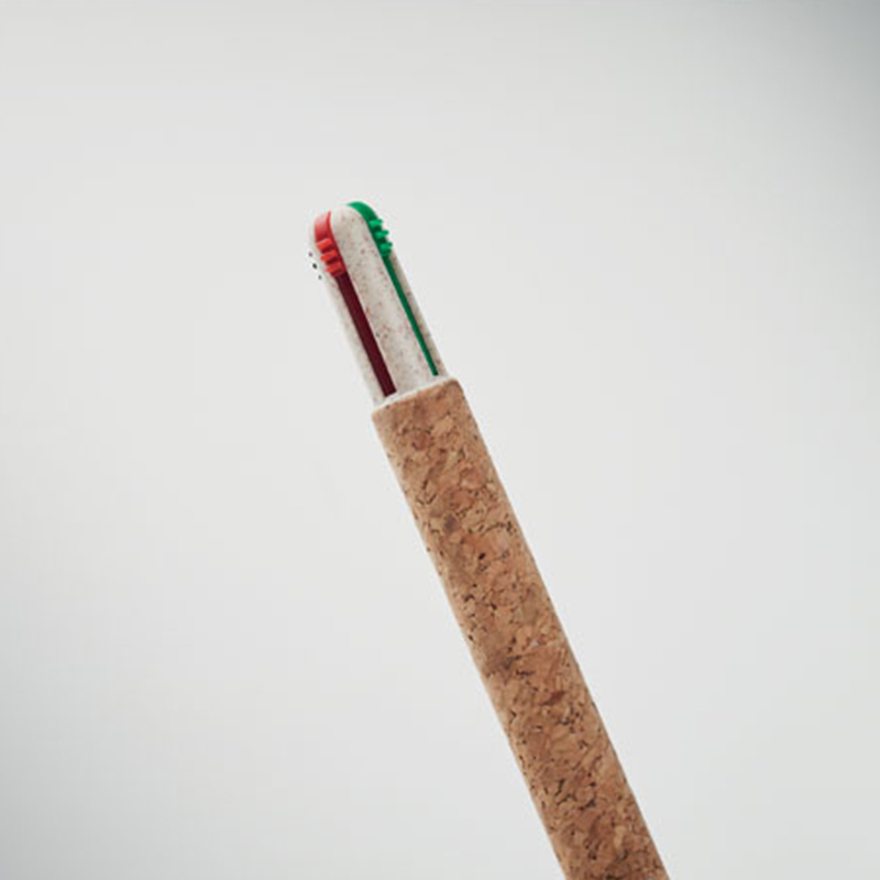 Stylo à bille 4 couleurs en liège - image 4