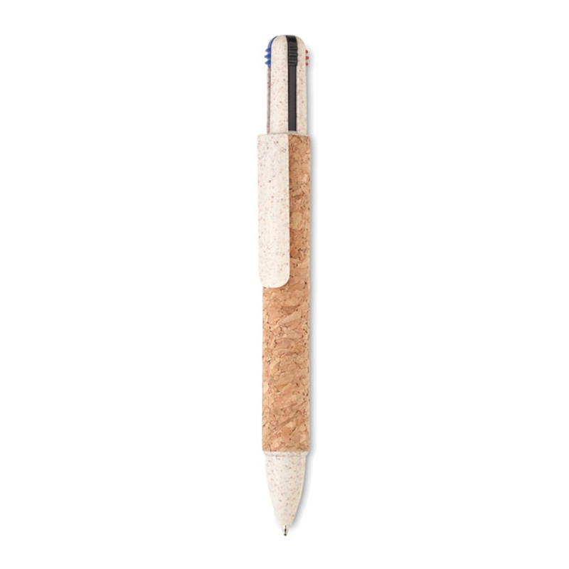 Stylo à bille 4 couleurs en liège - image 3