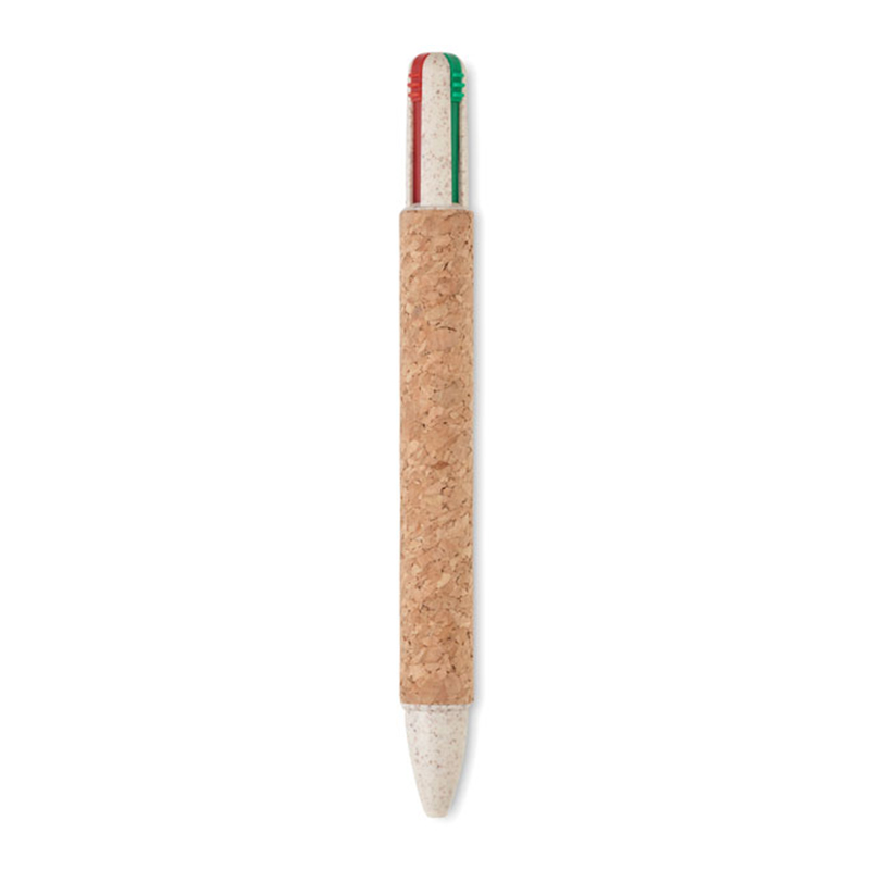 Stylo à bille 4 couleurs en liège - image 2
