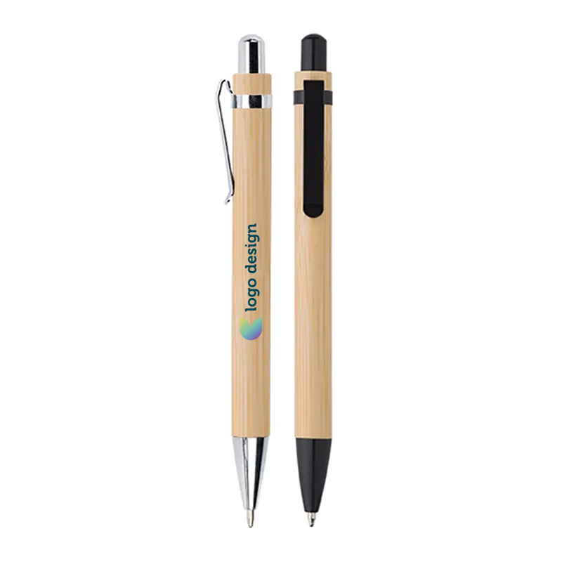 Stylo en bambou à encre bleue