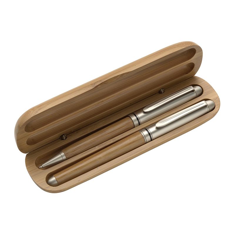 Stylo à bille et rollerball en bambou