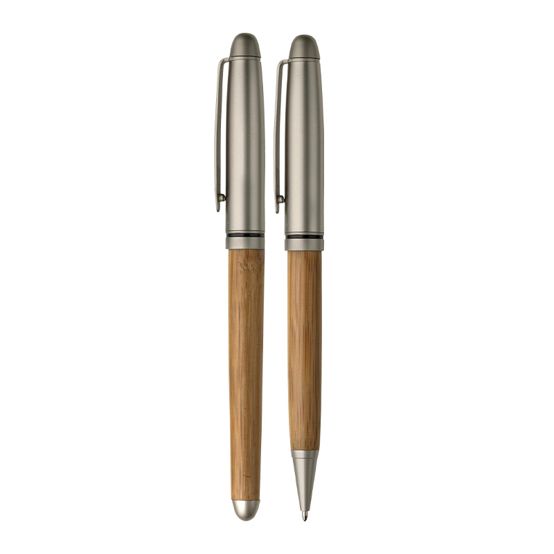 Stylo à bille et rollerball en bambou - image 3