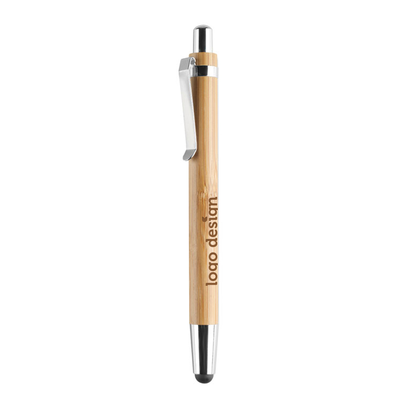 Stylo en bambou avec embout tactile