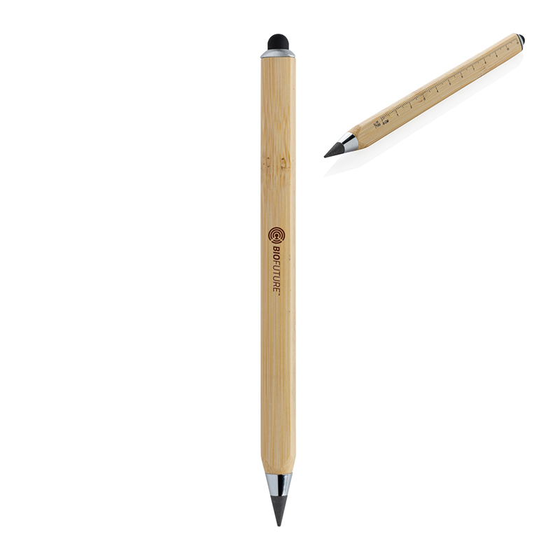 Crayon en bambou avec règle