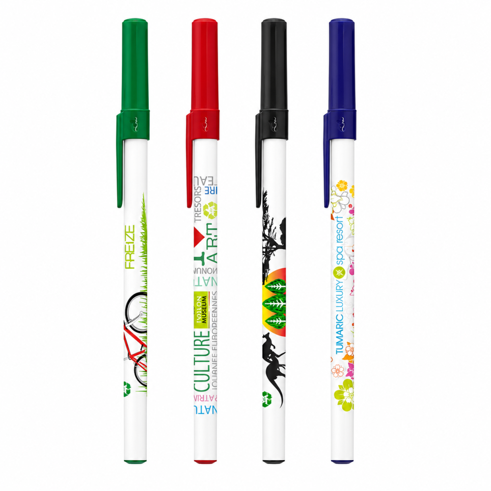 Stylo BIC Round Stic Ecolutions couleur pleine