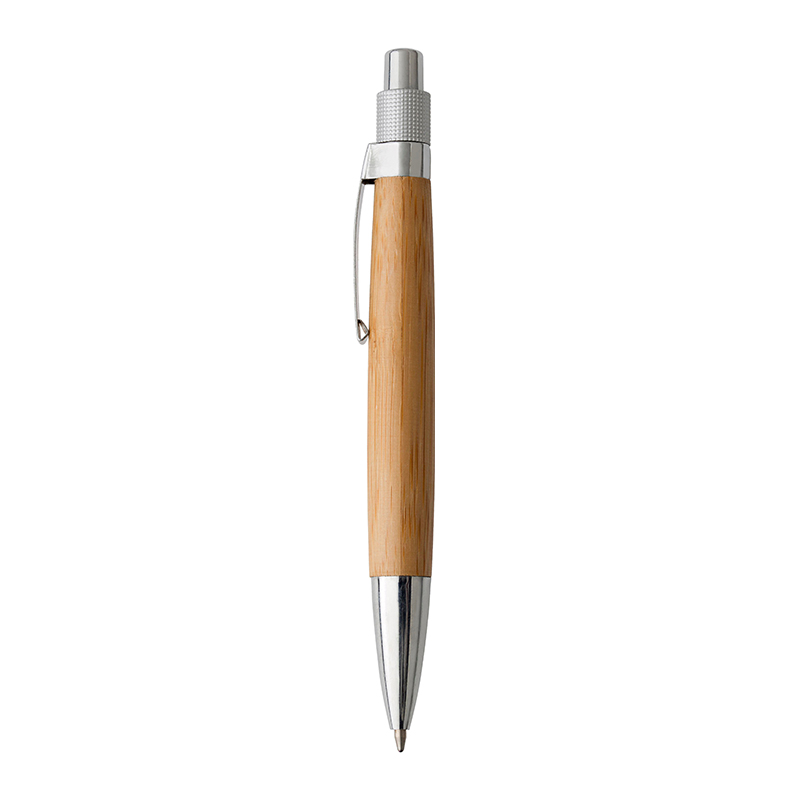 Stylo à bille bombé en bambou - image 2