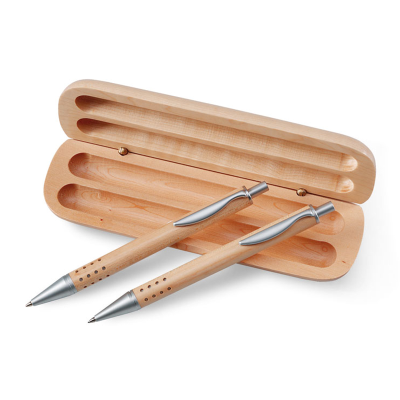 Ensemble de stylos en bois de luxe