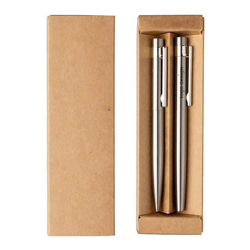 Set stylos inox recyclé - image 5