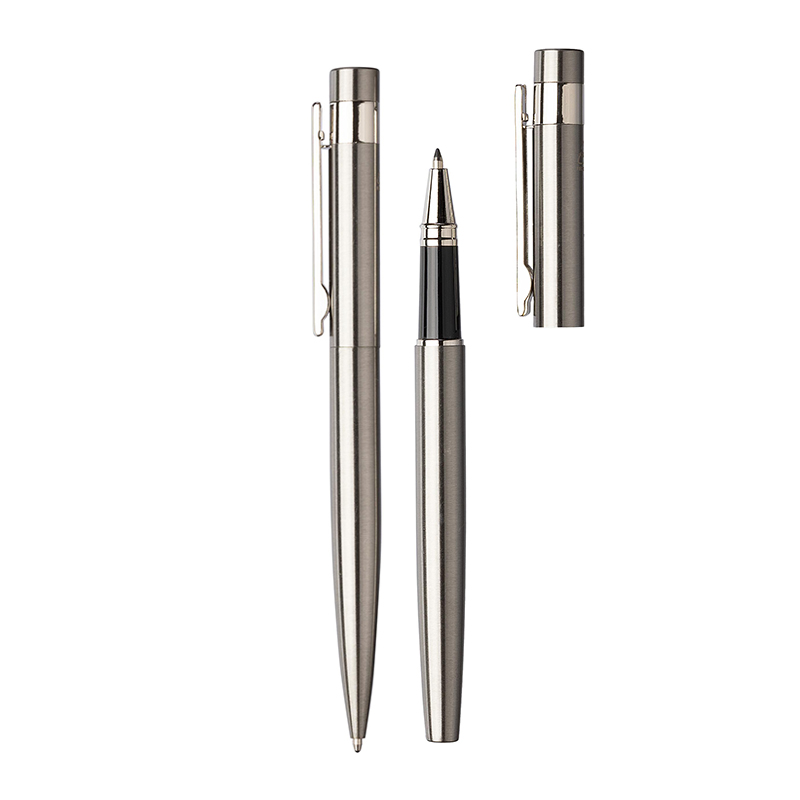 Set stylos inox recyclé - image 2