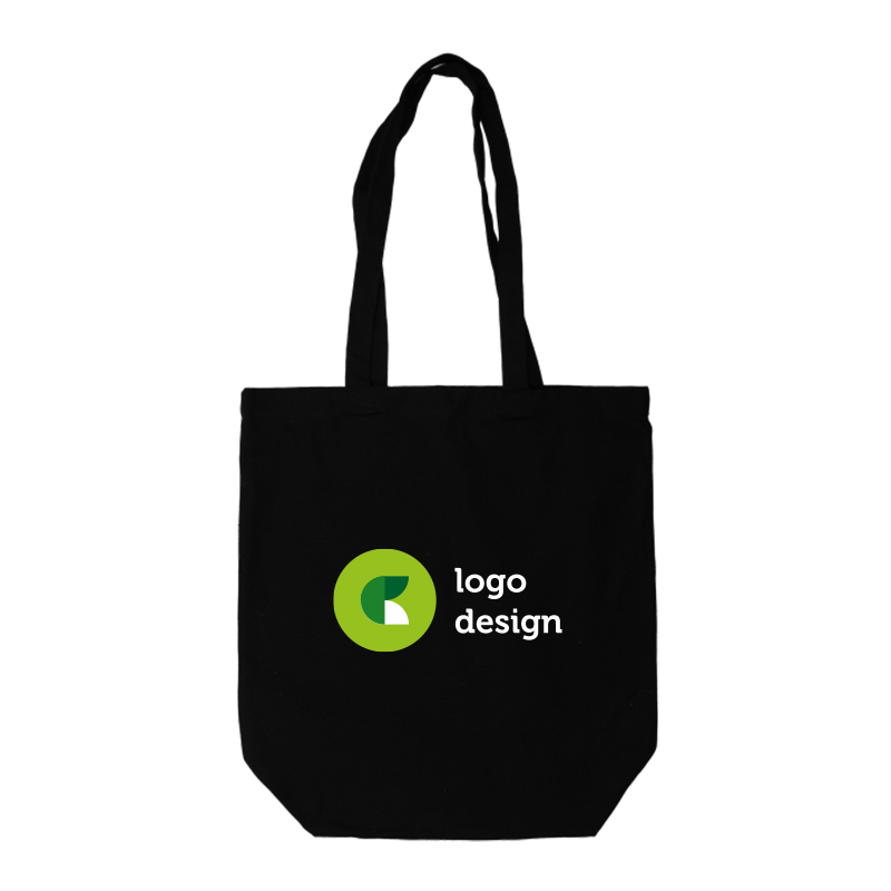 Petit cabas en toile noir - image 3