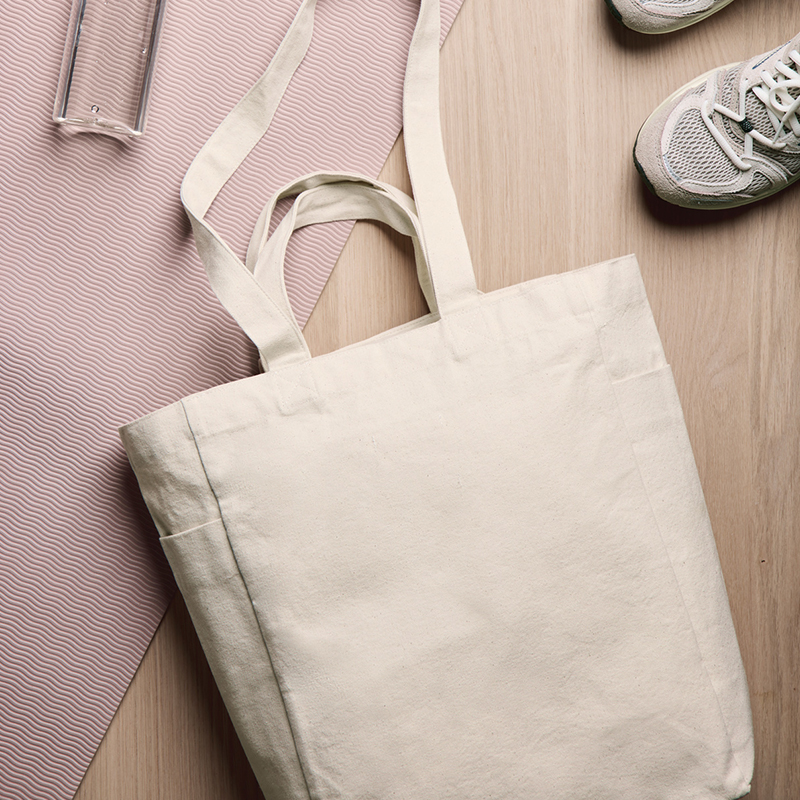Sac en toile avec fermeture zippée - image 4